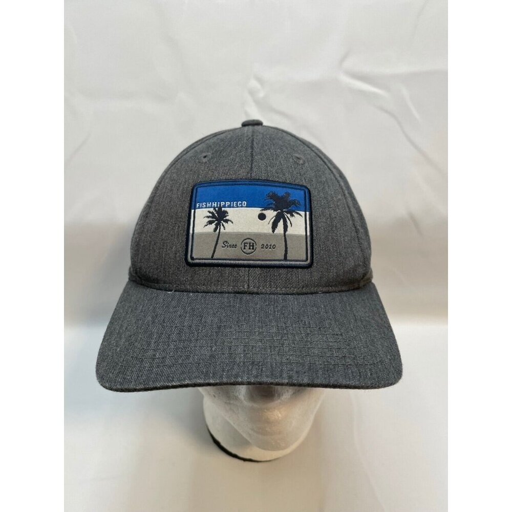 Fish Hippie hat cap 7 1/2" snap back Fishing Fishhippieco gray